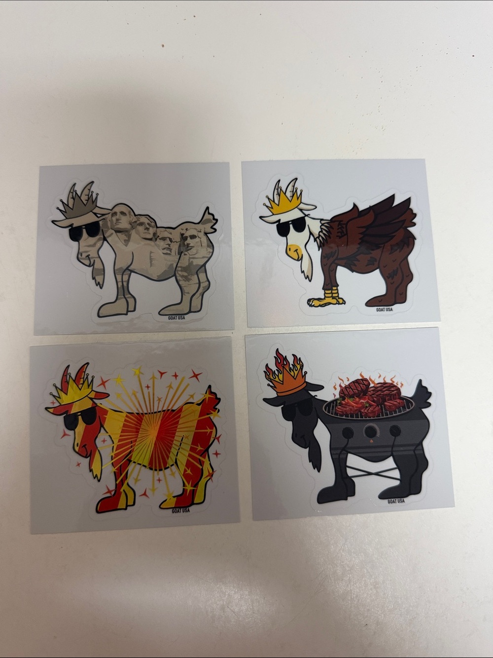 Goat USA Sticker Set - Colorful Goat Designs